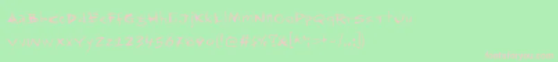 Rapjack Font – Pink Fonts on Green Background