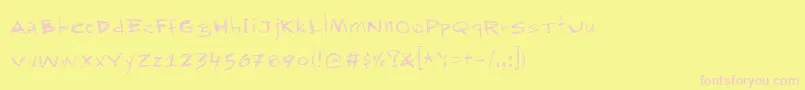 Rapjack Font – Pink Fonts on Yellow Background