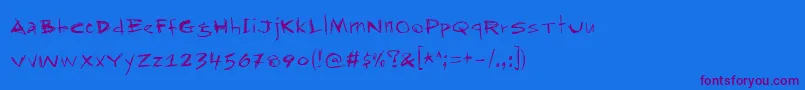 Rapjack Font – Purple Fonts on Blue Background