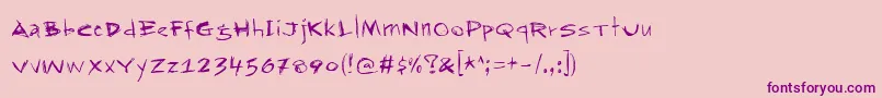 Rapjack Font – Purple Fonts on Pink Background
