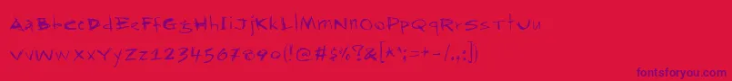 Rapjack Font – Purple Fonts on Red Background