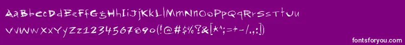 Rapjack Font – White Fonts on Purple Background