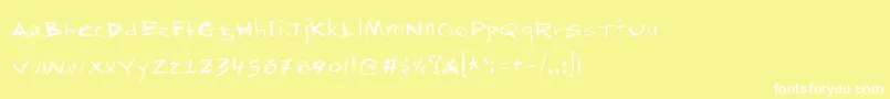 Rapjack Font – White Fonts on Yellow Background