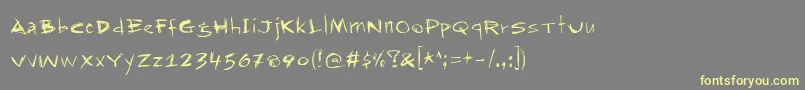 Rapjack Font – Yellow Fonts on Gray Background