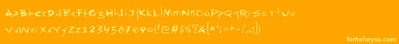 Rapjack Font – Yellow Fonts on Orange Background