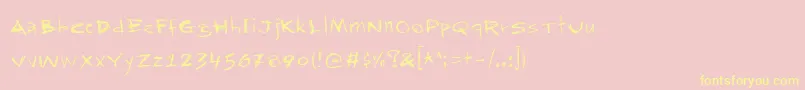 Rapjack Font – Yellow Fonts on Pink Background