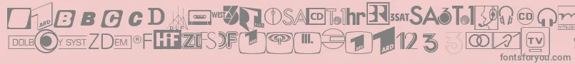 Шрифт AudioLhPi – серые шрифты на розовом фоне