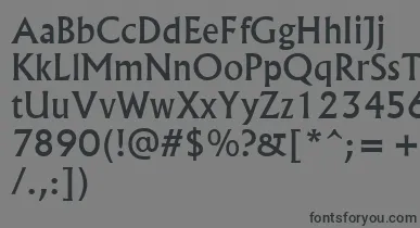 Albr55x font – Black Fonts On Gray Background
