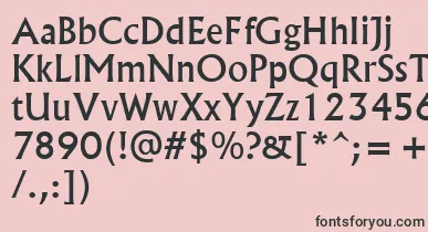 Albr55x font – Black Fonts On Pink Background