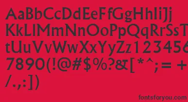 Albr55x font – Black Fonts On Red Background