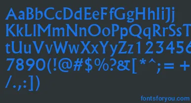 Albr55x font – Blue Fonts On Black Background