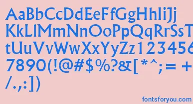 Albr55x font – Blue Fonts On Pink Background
