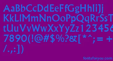 Albr55x font – Blue Fonts On Purple Background