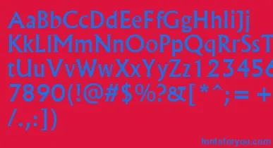 Albr55x font – Blue Fonts On Red Background