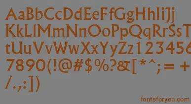 Albr55x font – Brown Fonts On Gray Background