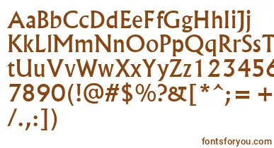 Albr55x font – Brown Fonts On White Background