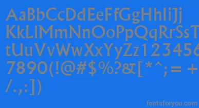 Albr55x font – Gray Fonts On Blue Background