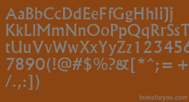 Albr55x font – Gray Fonts On Brown Background