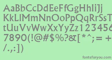 Albr55x font – Gray Fonts On Green Background
