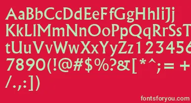 Albr55x font – Green Fonts On Red Background