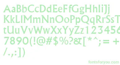 Albr55x font – Green Fonts On White Background