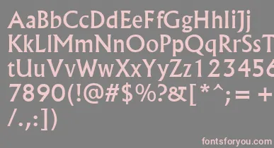 Albr55x font – Pink Fonts On Gray Background