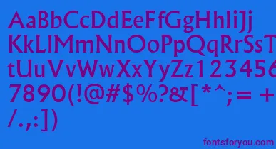 Albr55x font – Purple Fonts On Blue Background