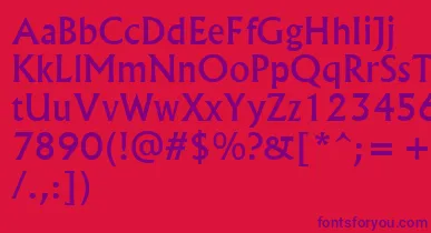 Albr55x font – Purple Fonts On Red Background