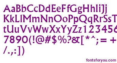 Albr55x font – Purple Fonts On White Background