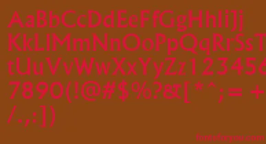Albr55x font – Red Fonts On Brown Background
