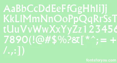Albr55x font – White Fonts On Green Background
