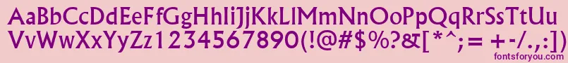 Albr55x Font – Purple Fonts on Pink Background