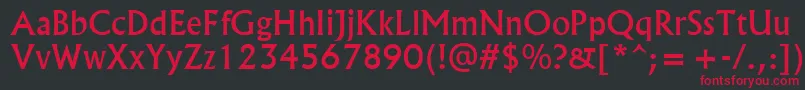 Albr55x Font – Red Fonts on Black Background