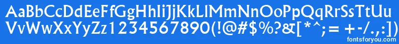 フォントAlbr55x – 青い背景に白い文字