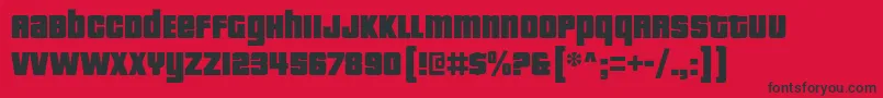 PricedownBl Font – Black Fonts on Red Background