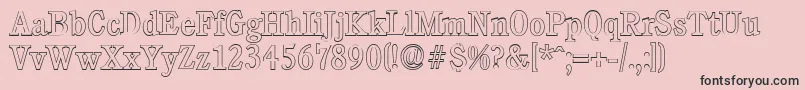 CalgaryoutlineRegular Font – Black Fonts on Pink Background
