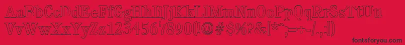 CalgaryoutlineRegular Font – Black Fonts on Red Background
