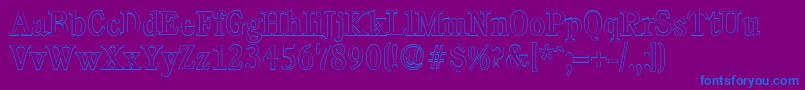 CalgaryoutlineRegular Font – Blue Fonts on Purple Background