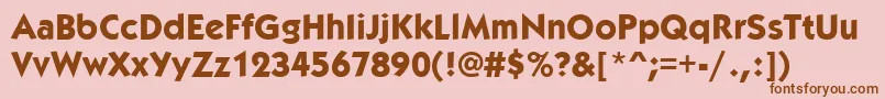 KabobextraboldRegular Font – Brown Fonts on Pink Background