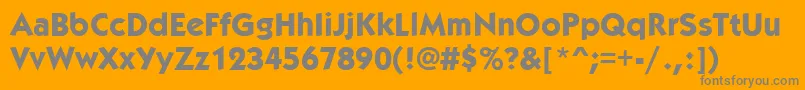 フォントKabobextraboldRegular – オレンジの背景に灰色の文字