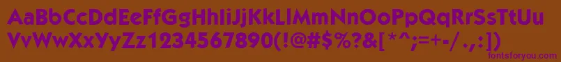 KabobextraboldRegular Font – Purple Fonts on Brown Background