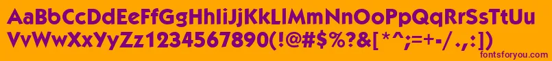 KabobextraboldRegular Font – Purple Fonts on Orange Background