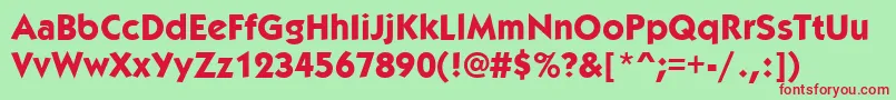 KabobextraboldRegular Font – Red Fonts on Green Background