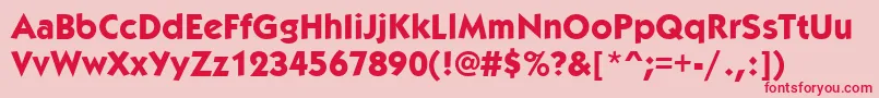 KabobextraboldRegular Font – Red Fonts on Pink Background