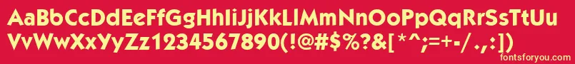 KabobextraboldRegular Font – Yellow Fonts on Red Background