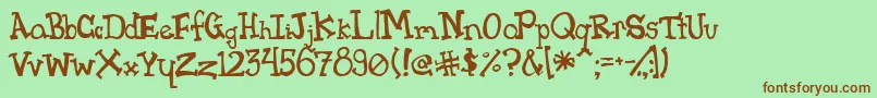 Pink Font – Brown Fonts on Green Background