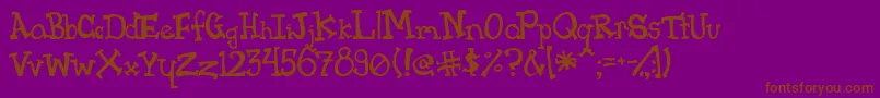 Pink Font – Brown Fonts on Purple Background