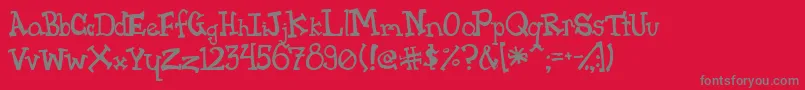 Pink Font – Gray Fonts on Red Background