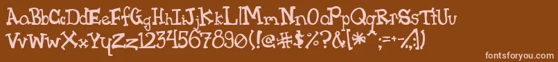 Pink Font – Pink Fonts on Brown Background