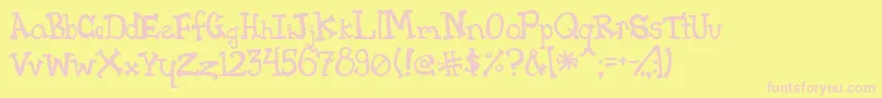 Pink Font – Pink Fonts on Yellow Background